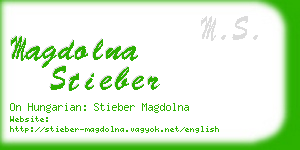 magdolna stieber business card